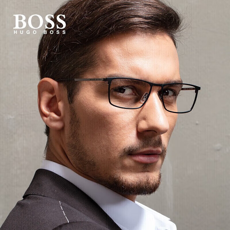 BOSS Celebrity Style, Prescription Eyeglass Frames for Men And Women, Optical Business Frames, Lightweight Titanium Frame 0976 003 57MM