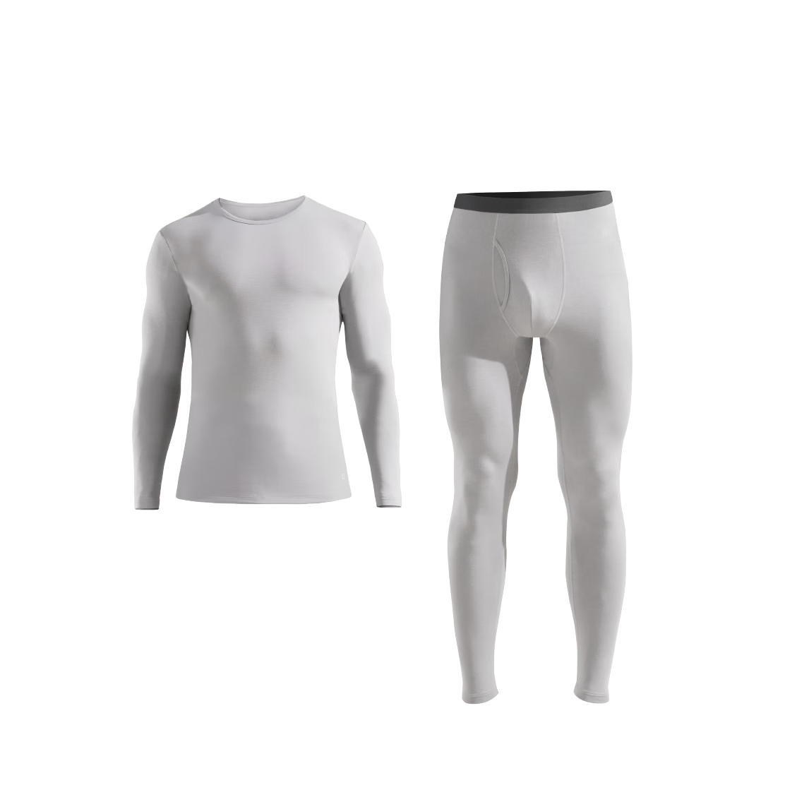Yuejili Thermal Underwear Set for Men, Warm, High-Elasticity, Invisible, Acrylic, Skin-Like Feel, Antibacterial, Autumn Top And Pants, Moisture-Wicking, Sweat-Absorbing