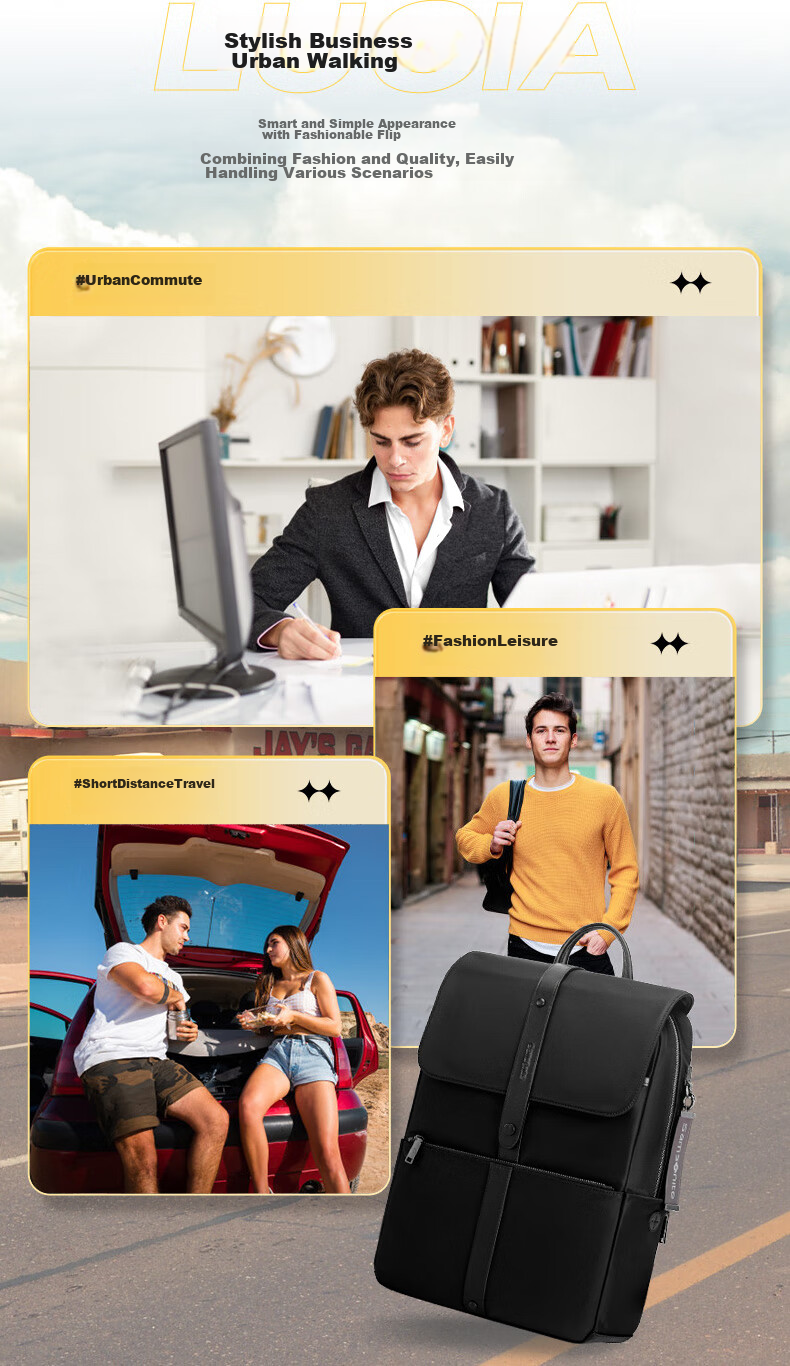 Xinxiuli Casual Fashion Backpack Laptop Bag, 13.3-Inch, for Men And Women, Flip-Top Design, Lightweight TM7*015 2