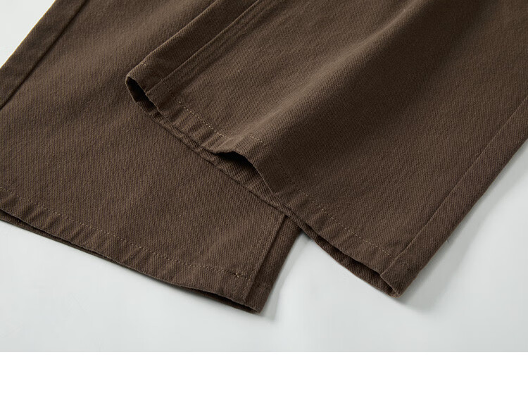 Dme [Retro Coffee Long Pants] Winter Versatile Retro Casual Light Version Jeans for Wome 15