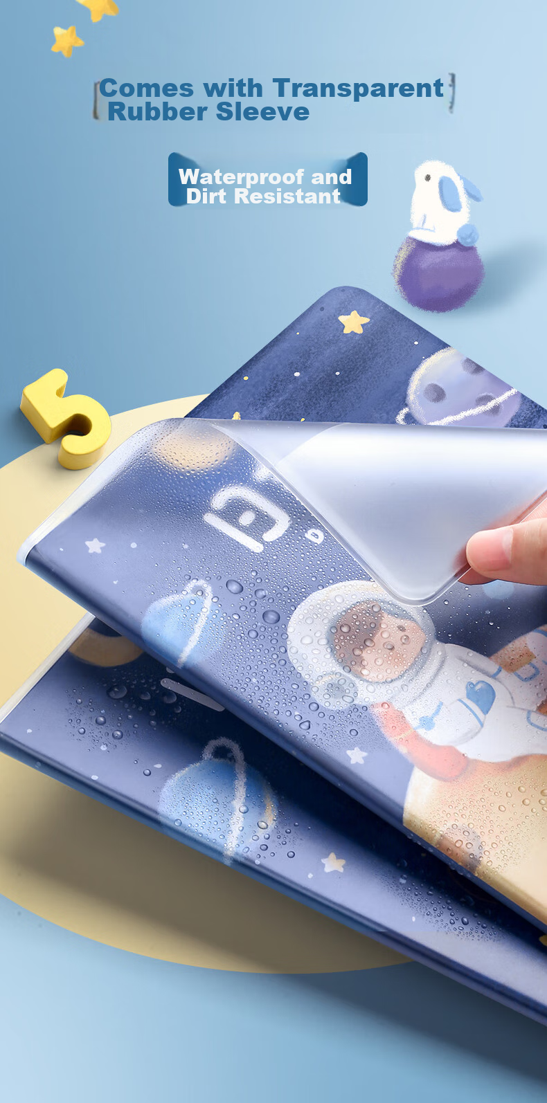 Jinzhi 4 Honda Grid Diary/Space Adventure Elementary School Student Glue-Bound Children's Notebook Writing Book First Grade Second Grade Third Grade Weekly Journal Notebook Elementary School Chinese Language Notebook 9