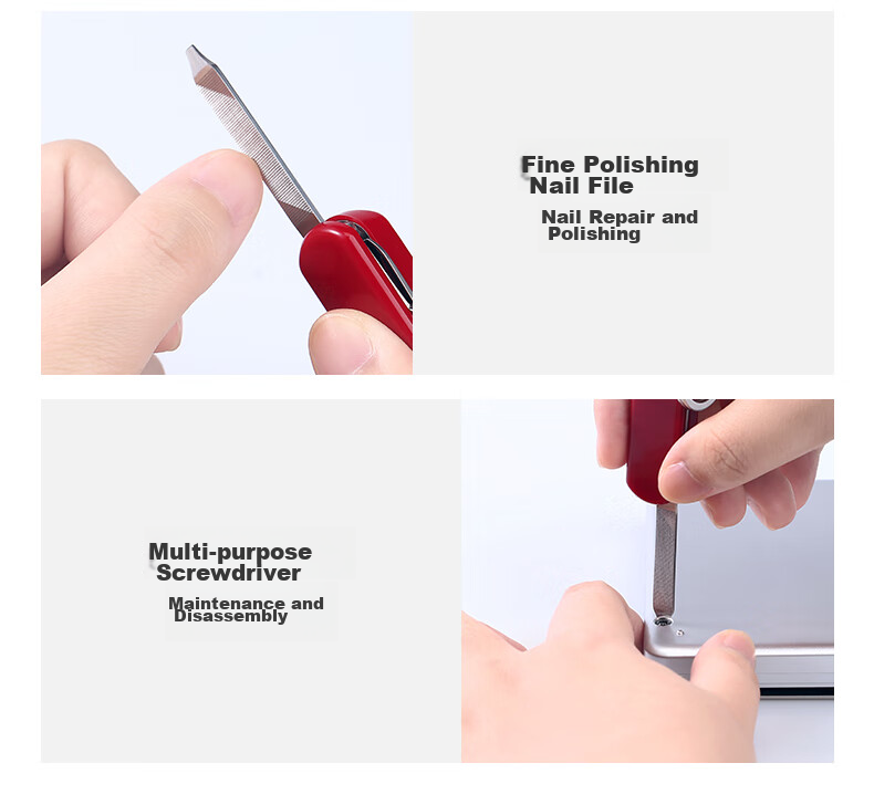 ZWILLING Multifunctional Military Knife Nail Clipper Nail Cutter Nail Scissors German Brand with Keychain Portable Tool Blue 8