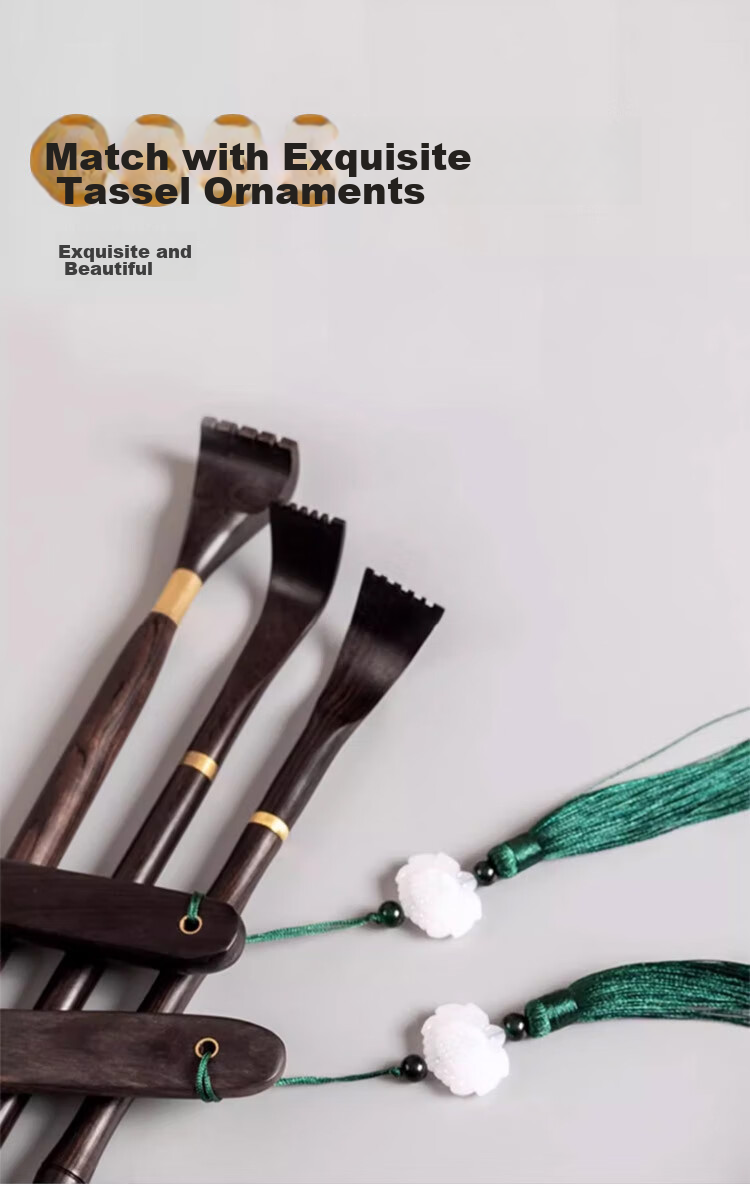 Baoshi Purple Sandalwood Back Scratcher, Self-Back Massage Tool for Elderly, No Need to Ask Others for Help 7