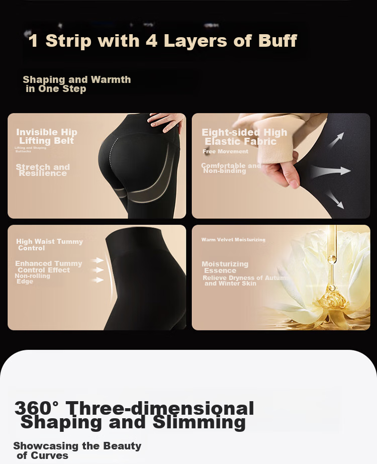 LangSha Shark Leggings for Women, Black Base Layer Pants for Outdoor Wear, Thick Autumn And Winter Style 2024 New Fleece-Lined Fitness Yoga Pants 4