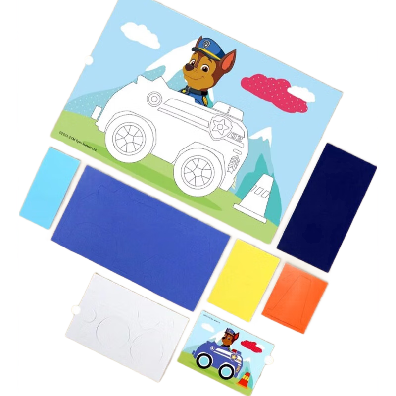 Dayanxiaowa Paw Patrol 3D Sticker Book, Children's Adhesive Book, DIY Craft Toy, Educational Game for Boys And Girls, Birthday Gift