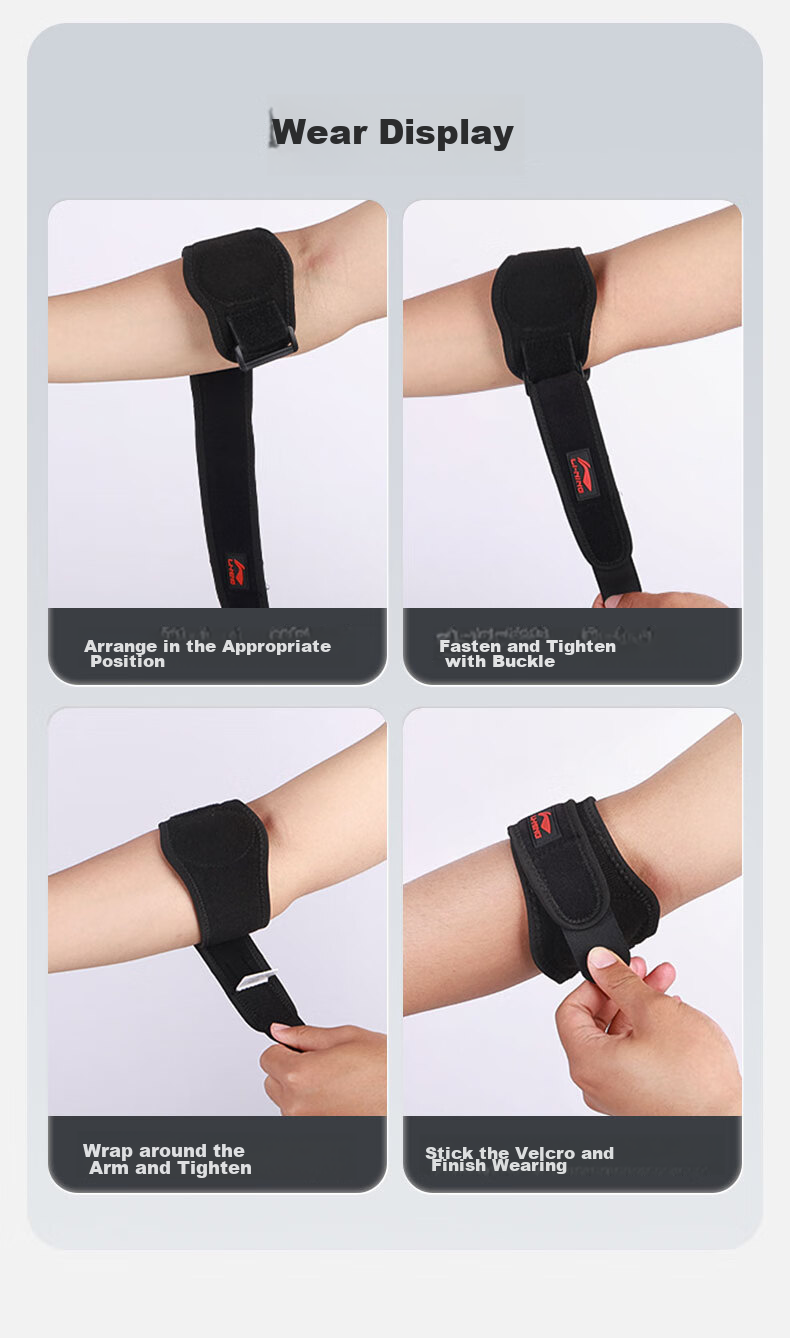 Li-Ning Elbow Guard, Specialized Protective Gear for Tennis Elbow, Elbow Joint Sleeve, Badminton, Outdoor Fitness, Sports Compression, Bench Press, Basketball 10