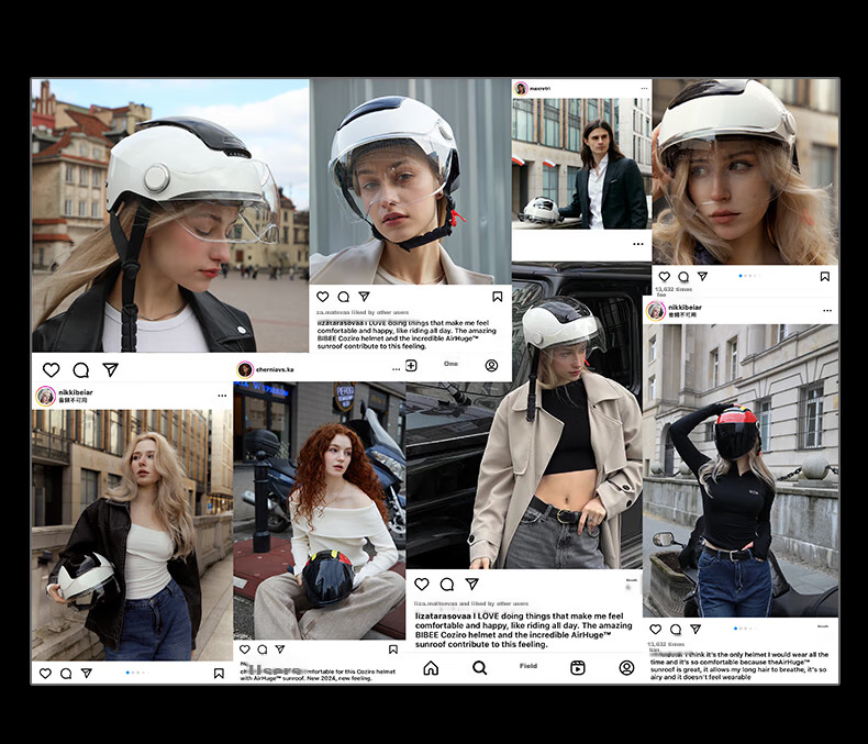Two Little Bees 3C Certified Electric Vehicle Helmet Motorcycle Four-Season Universal Half Helmet Sun Protection Anti-Fog Dual Lens Zero-Pressure Skylight Unisex Electric Bike Helmet TK47 Zero-Pressur 8
