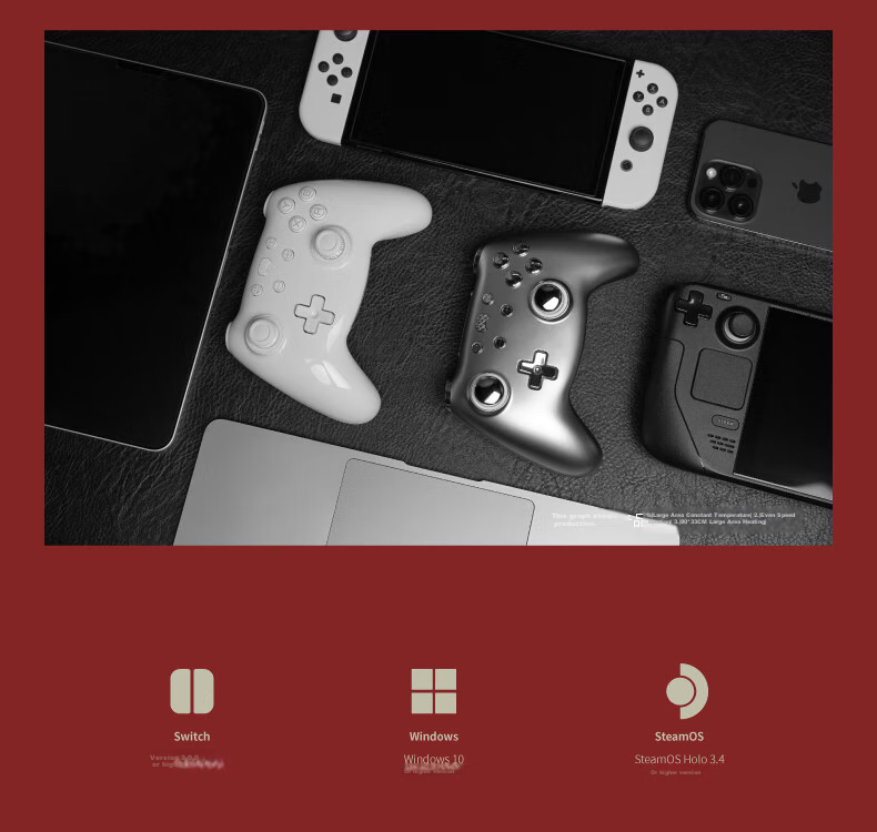 PB TAILS Crush Ceramic White Wireless Game Controller, Compatible with Switch 2/Steam/Android/iOS/PC/TV/iPad/PC, Bluetooth Hall Effect Trigger 15