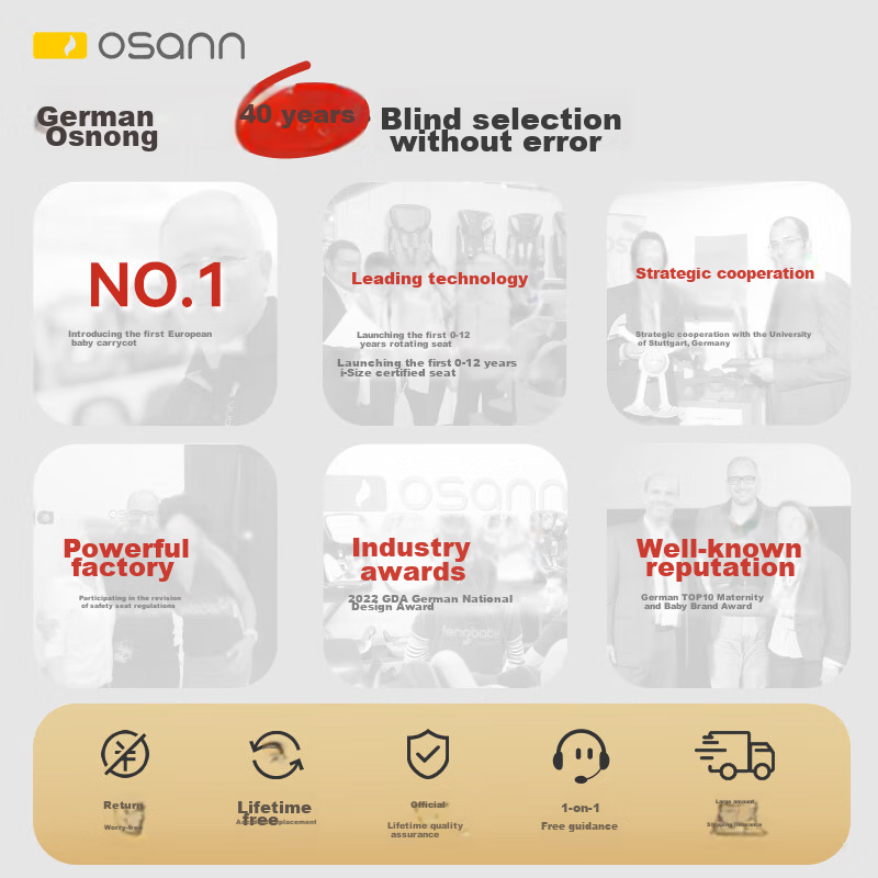Osann LAX German Child Safety Car Seat for Ages 3-12, Booster Cushion for Older Children in Cars, New National Standard