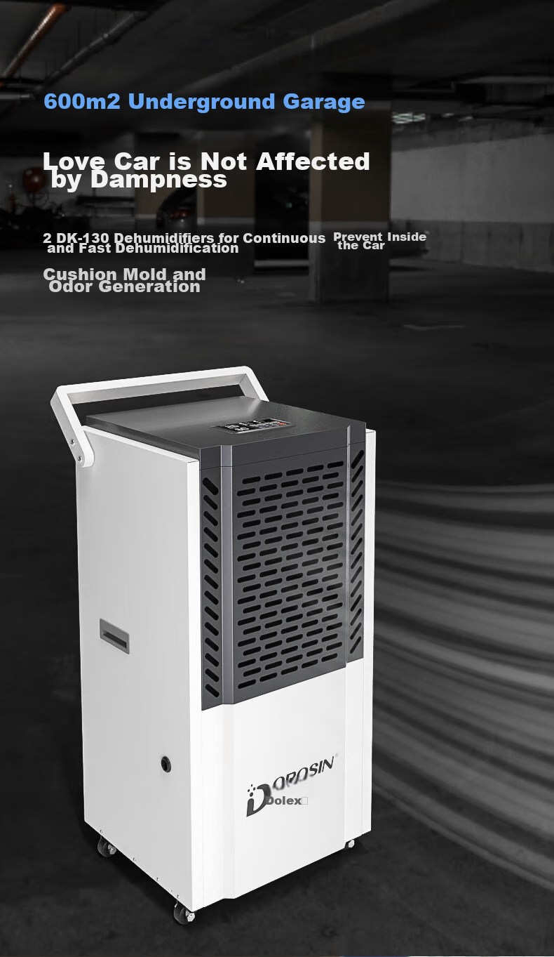 DOROSIN Industrial Dehumidifier, Dehumidification Capacity 110 Liters/Day, 350 Square Meters High-Power Commercial Dehumidifier for Villas, Workshops, Warehouses, Renovation Drying Machine, Direct Drainage DR-1502L 8
