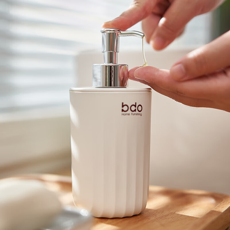 BDO Push-Type Large Capacity Dispensing Bottle, Bathroom Hand Soap Empty Bottle, Hotel Bathroom Replacement Bottle, 320ml