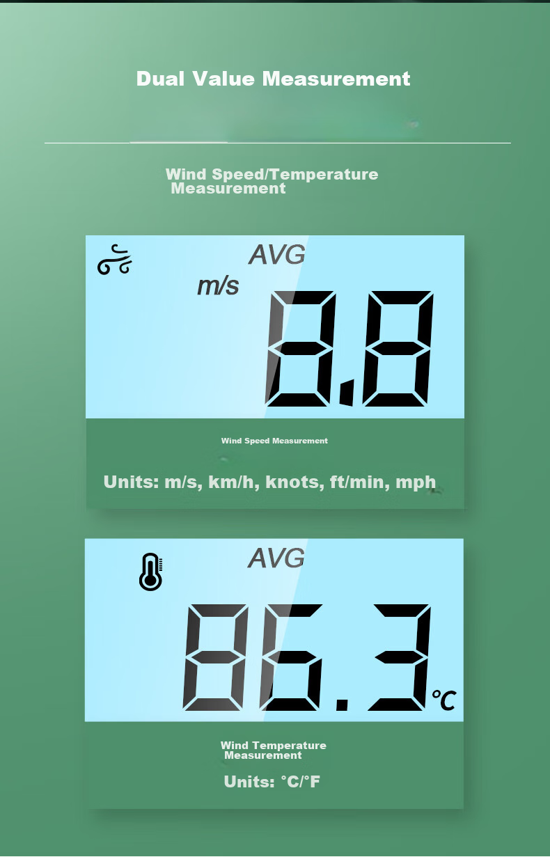 DELIXI ELECTRIC Anemometer, High-Precision Wind Speed Measurement Instrument, Air Volume Meter, Wind Speed Sensor, Handheld 11