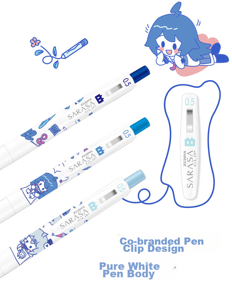 ZEBRA JJ15-WI Limited Edition Neutral Pen, 0.5mm Bullet Tip, Push-Button Signing Pen, Colorful Student Note-Taking And Journaling Pen, White Barrel with Red Ink, Single Pe 9