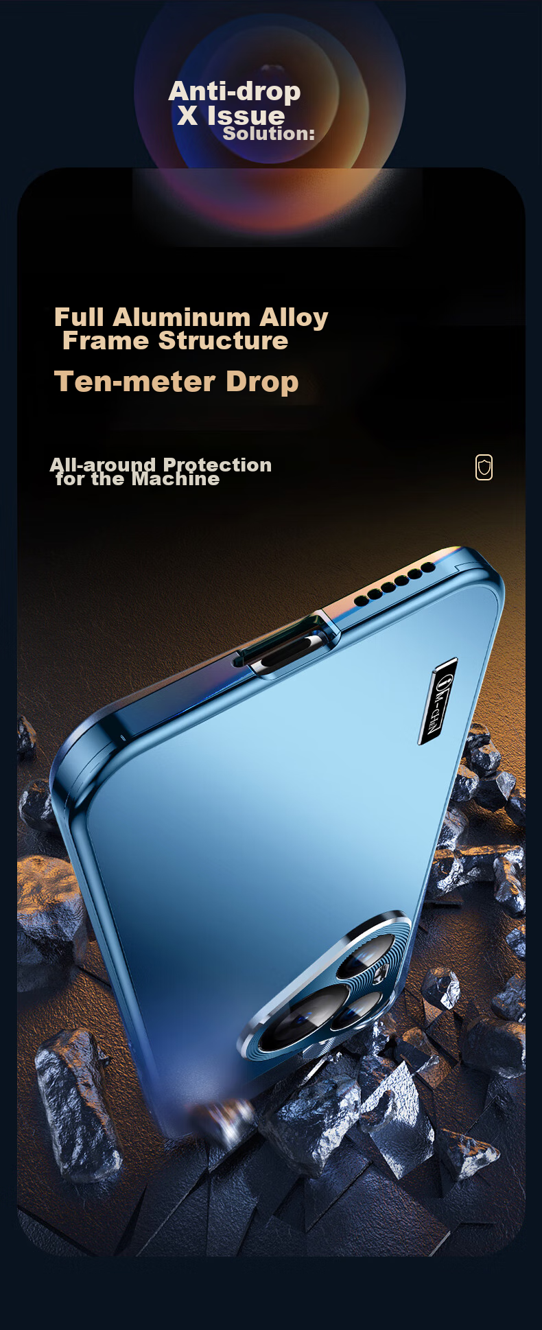 IM-CHEN [Metal Magnetic] Phone Case for Huawei Pura 70 Pro, Pura 70 PRO+ Protective Cover, Aluminum Alloy Lens Ring, Frosted Business Full Protection Shockproof - Mysterious Black 8