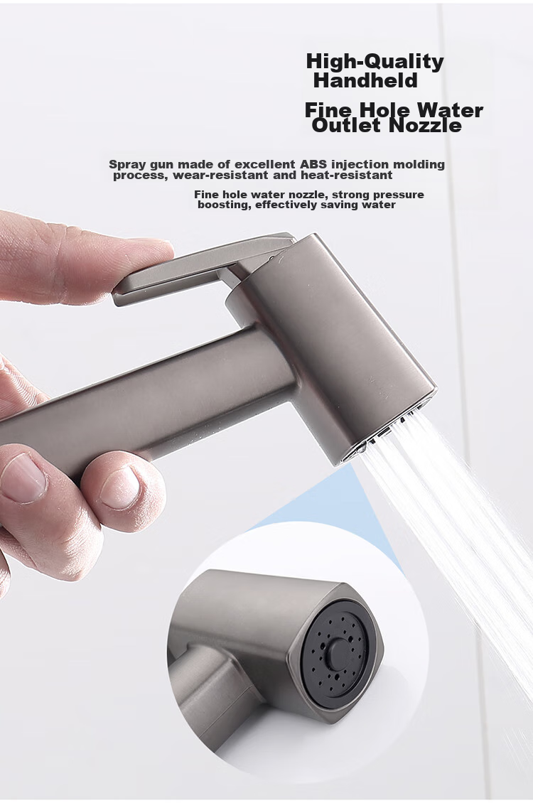 Larsd Toilet Flushing Gun, Toilet Companion, One-In Two-Out Angle Valve Set, Bathroom Pressure-Increasing Flush Nozzle LD10327H 5