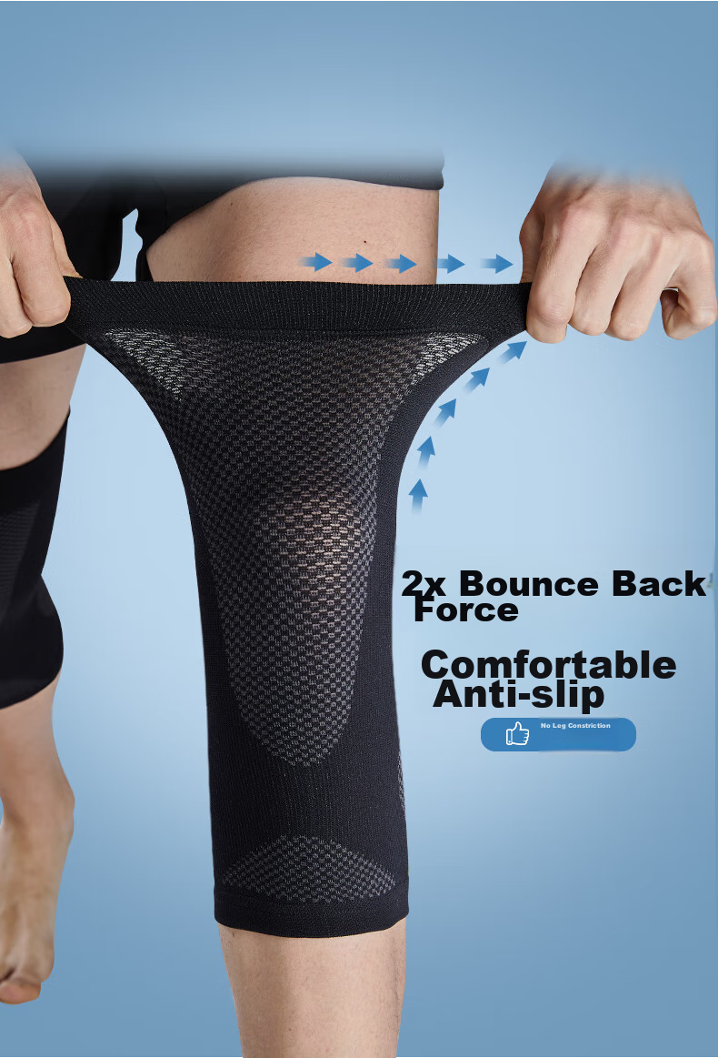 NAILEKESI N Professional Sports Knee Brace Knee Joint Pain Support for Men Running Elastic Arthritis Cold Leg Warmth L 4