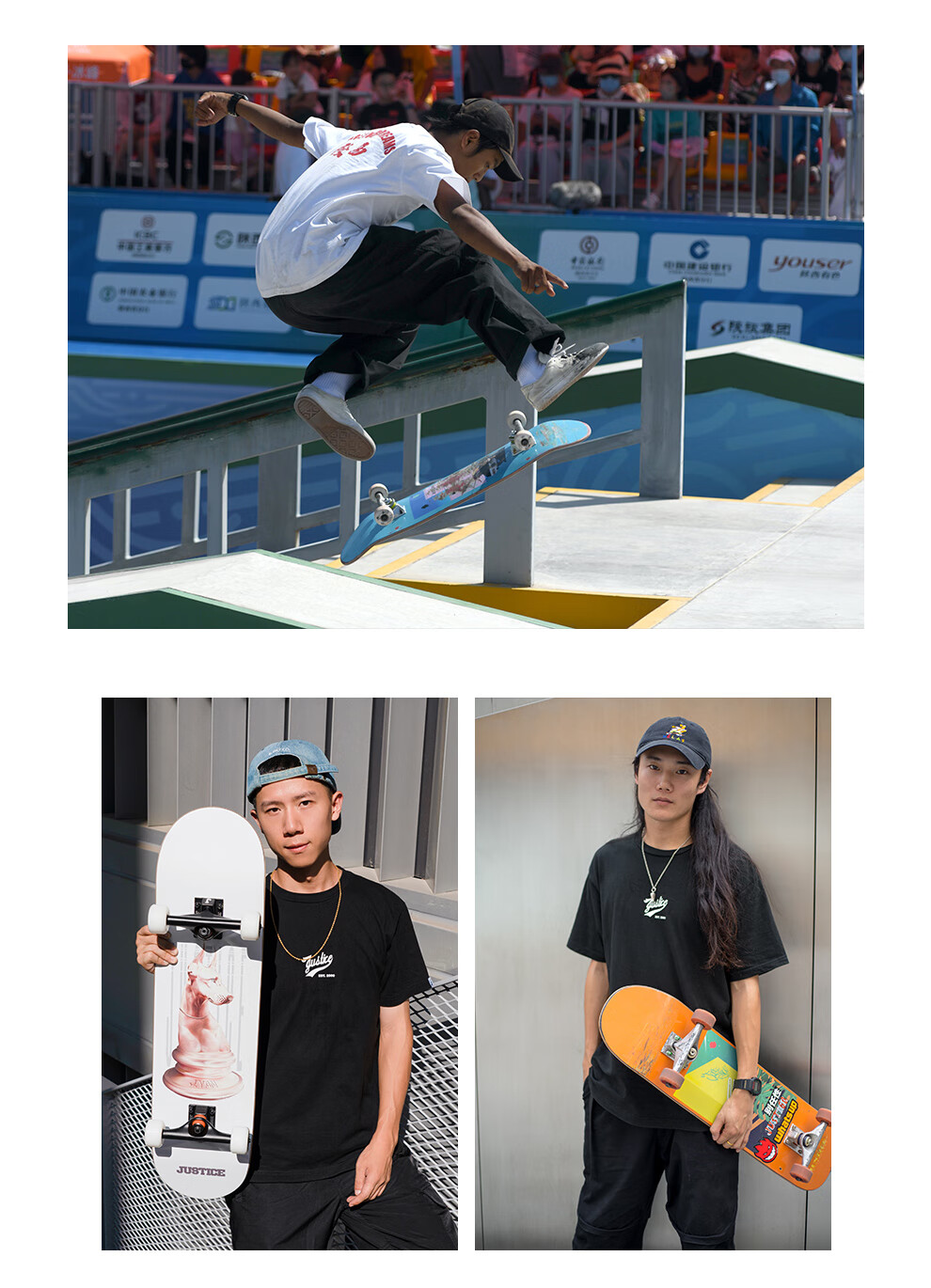 JUSTICE Boiling Point Adult Teen Professional Unisex Beginner Commuter Dual-Kick Skateboard WEG Collaboration Edition 12