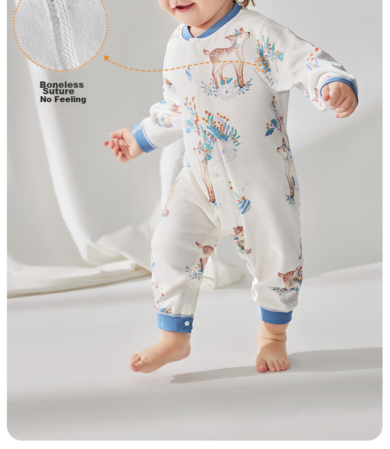 Beitaisi Baby Clothes Spring And Autumn Long-Sleeve Bodysuit, Pure Cotton Newborn Onesie, for Boys And Girls, Early Spring Outfit Pajamas 23