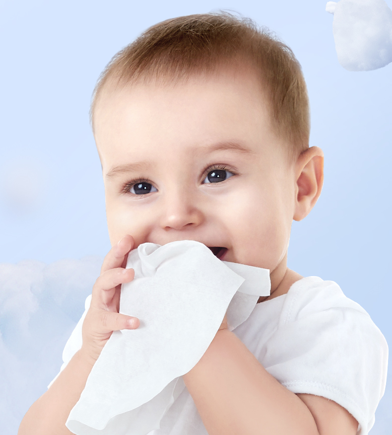 Auby Baby Soft Wipes, Dry And Wet Use, for Newborns And Infants, Disposable Facial Cleansing Wipes, 80 Sheets * 12 Packs 7