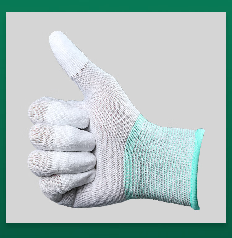 Ruizhengde Anti-Static Gloves Carbon Fiber Coated PU Gloves Finger Coated Size L 10 Pairs/Pack 8