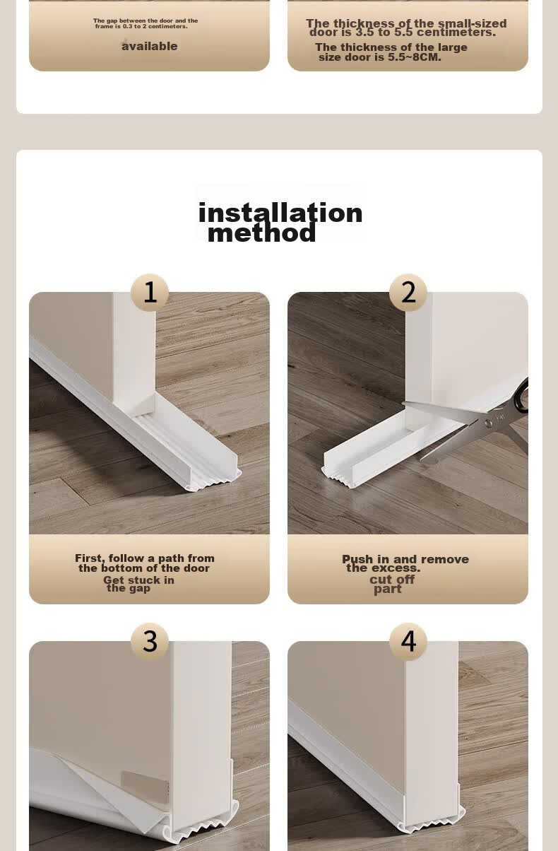 Cigeman Door Seal Strip, Bedroom Soundproof Strip, Wind And Light Blocking, Door Bottom Seal Strip, Door Gap, Soundproof Strip, Draft Preventio 16