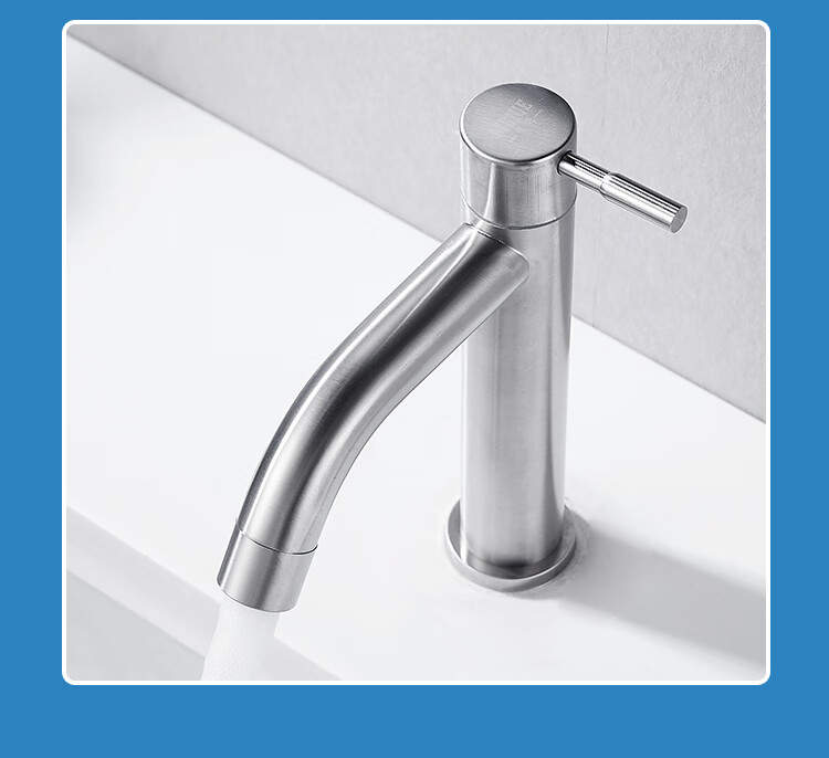 MEJUE Basin Faucet, Bathroom Sink Washbasin Vanity Heightened Faucet, Stainless Steel Single Cold Water Tap Z-016481 20