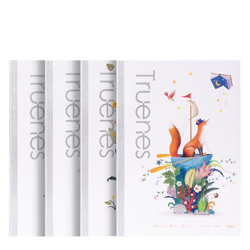Deli 4 Forest Song Notebooks, Illustrated Artist Collaboration Journals, Student Soft Copy Books, Xingyu Watercolor Sketchbooks, A5/40 Sheets, Office And Study Supplies, WA540-P