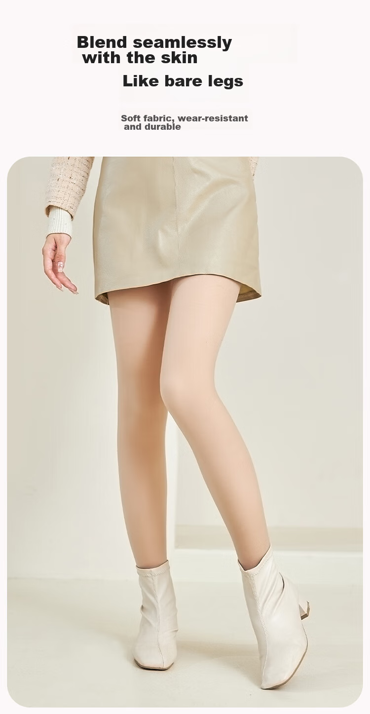 LangSha Light-Legged Bare-Feel Device for Women, Autumn And Winter Base Layer Pants, Thickened Fleece-Lined, Natural Skin-Tightening, Seamless White Skin, Thickened Fleece 6
