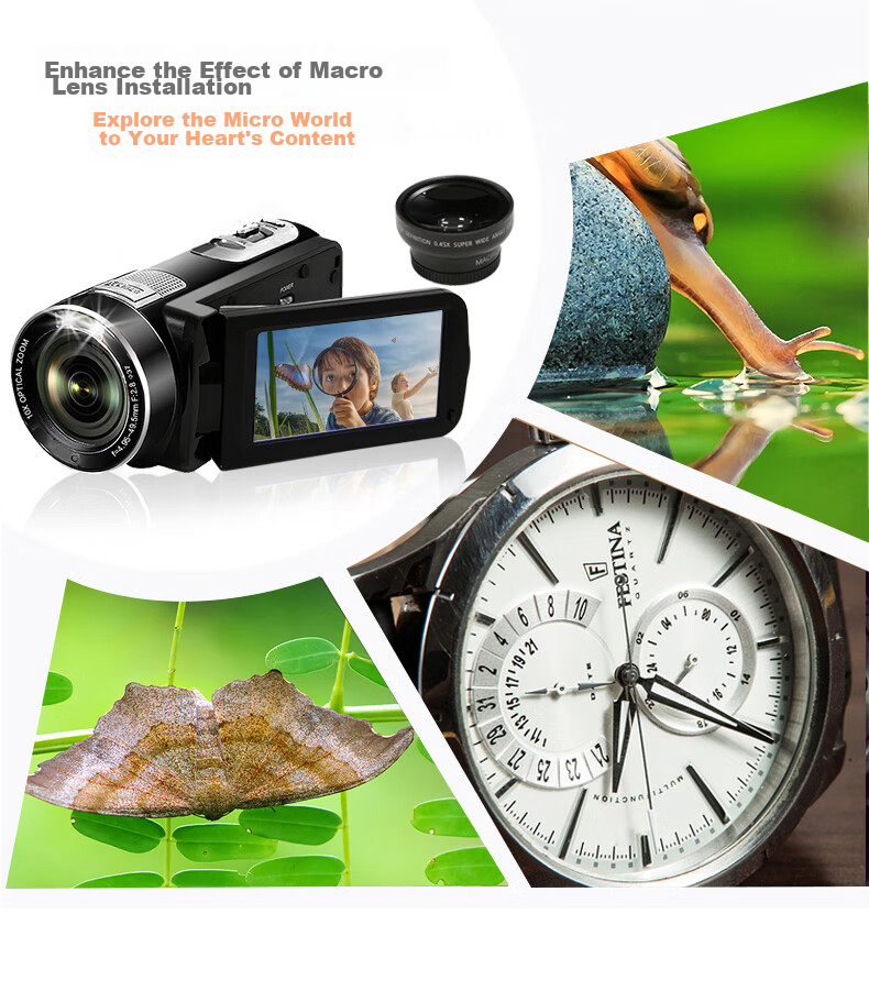 ORDRO [2026 Major Upgrade] Z20 4K HD Digital Camera Handheld DV Recorder Portable Professional All-In Camera for Home, Travel, Meetings, TikTok Short Videos 13