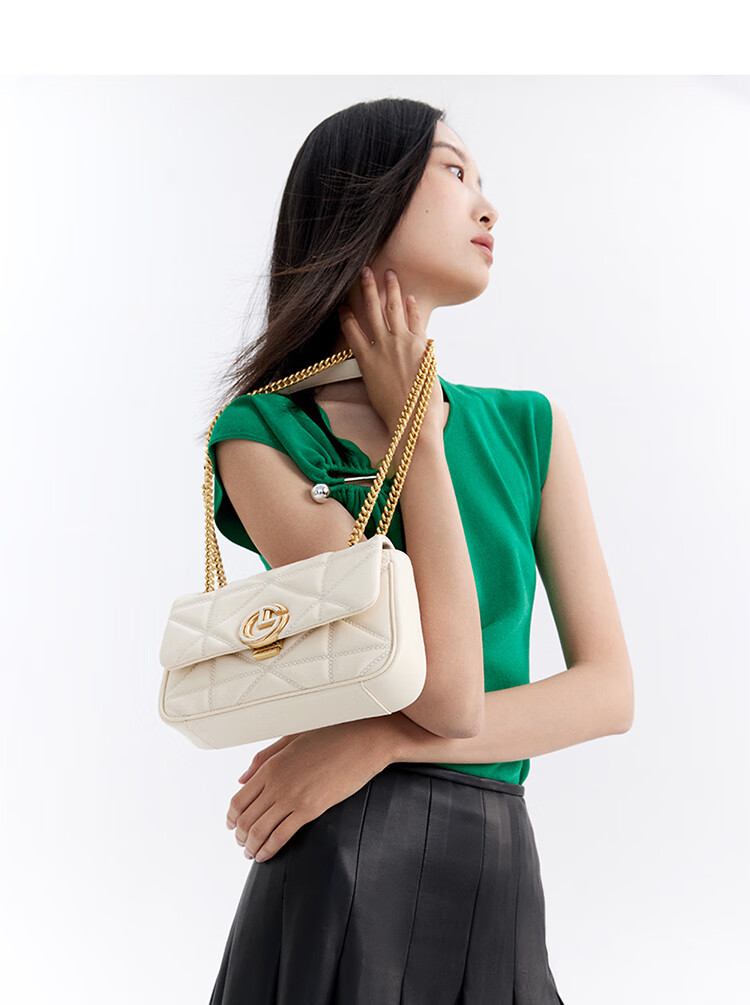 Goldlion Women's Handbag, Fashionable Shoulder Bag, Chain Bag, Crossbody Small Square Bag, Birthday Gift 5