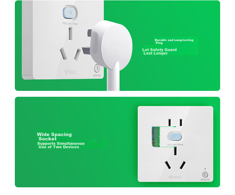 BULL Switch Socket GTP Series, 16A Five-Hole Socket with Leakage Protection, GTPZ229 Concealed Installatio 10