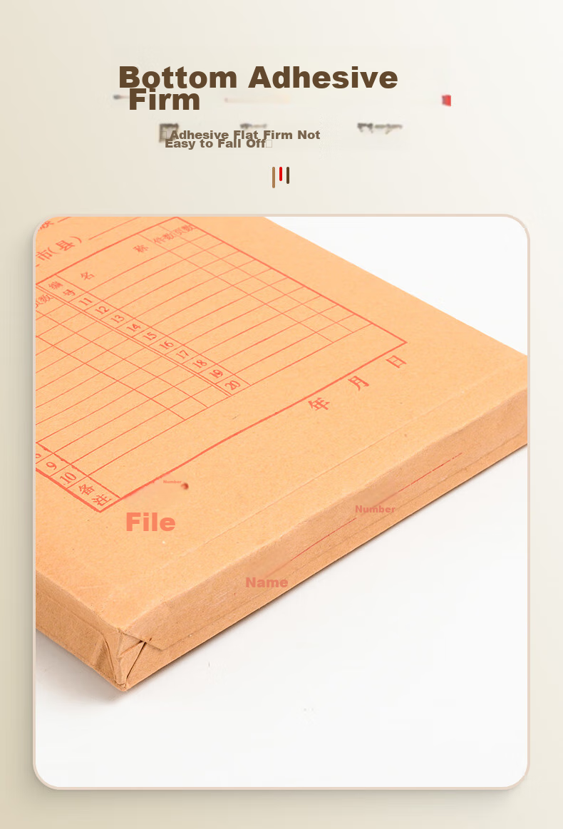 Taidang 25 File Folders, 6cm Kraft Paper, Thickened 250g Document Folders, A4 Size, for Bids And Contracts, File Storage Pouches, Receipt Organizer Bags, TA02109-25 11