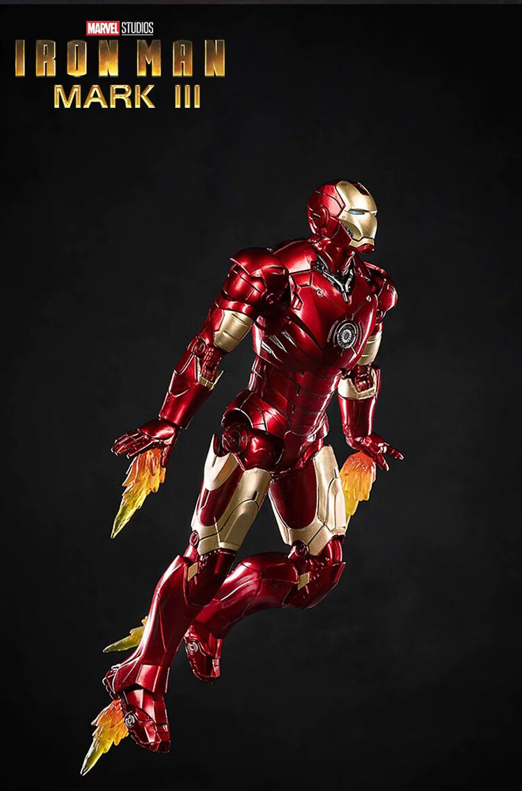 Marvel Iron Man MK3 Action Figure, 10th Anniversary Edition, Collectible Articulated Model Display Piece 8