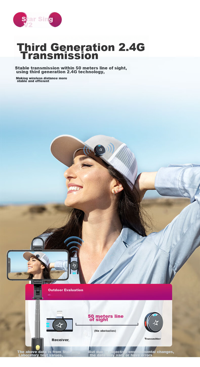 Xingchang V2 Wireless Lavalier Microphone, Charging Case, Audio Recording Device, Clip-On Outdoor Noise-Cancelling Microphone for Live Streaming [One to One Android Version] 5