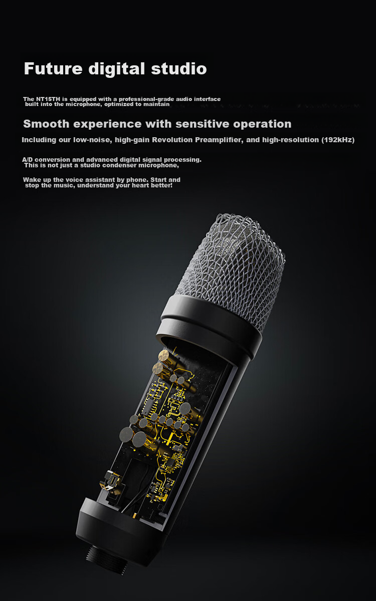 RODE NT1 5th Generation Large Diaphragm Studio Condenser Microphone USB Direct Connection Black (Official Standard) 8