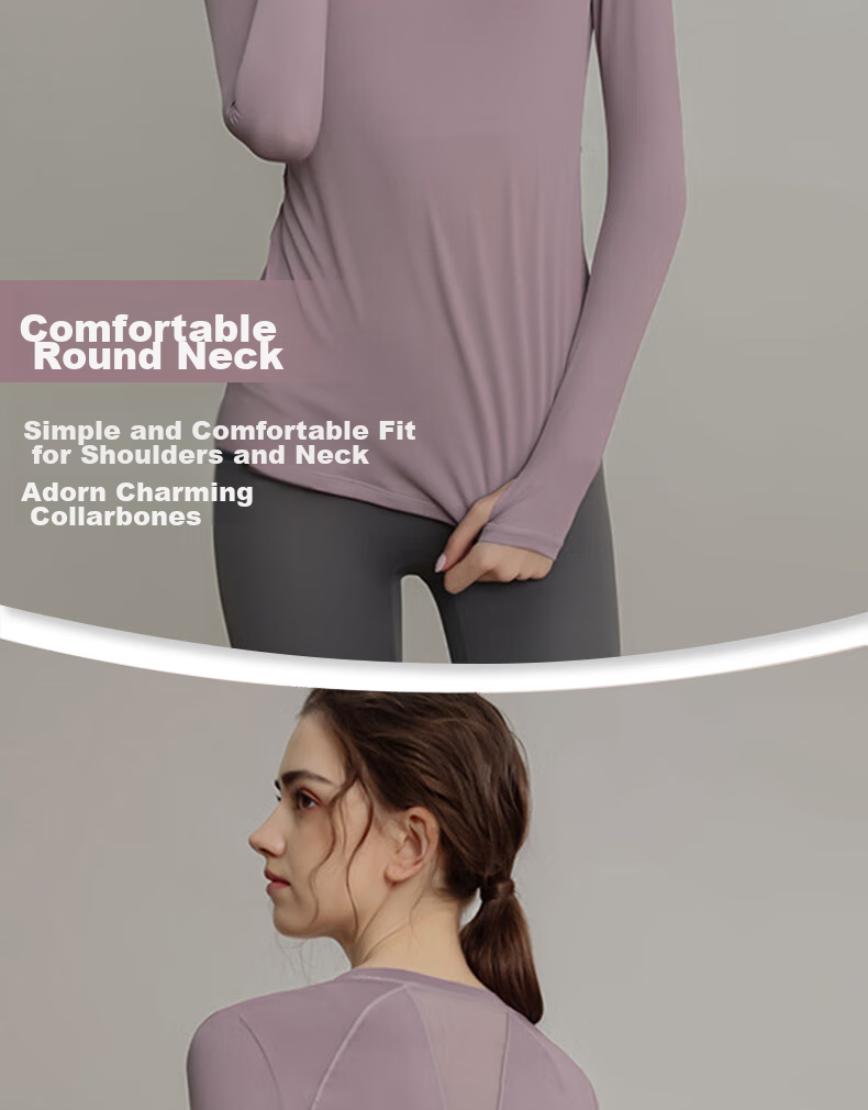 XUEXIMAN Yoga Wear for Women, Quick-Dry Sports Top, Slimming Long-Sleeve T-Shirt, Fitness Clothing, Running Professional Workout Wear, Autumn And Winter 5
