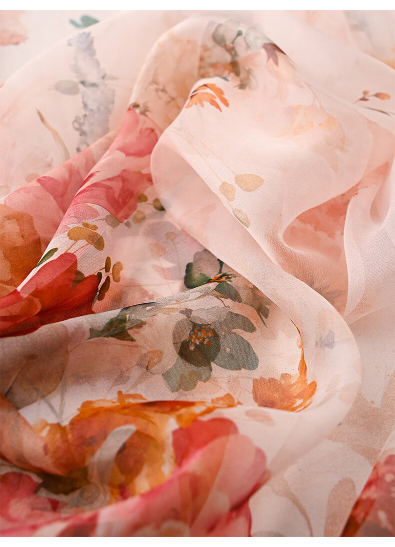 Hangsilu Silk Scarf for Women, Mulberry Silk Lightweight Chiffon Shawl, High-End Birthday Gift, Mid-Autumn Festival Present for Girls, Mothers And Elders 13