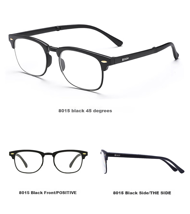BAINIANHONG Folding Reading Glasses for Men, Imported High-Definition Anti-Blue Light Genuine Presbyopic Eyewear, 2020-150 11