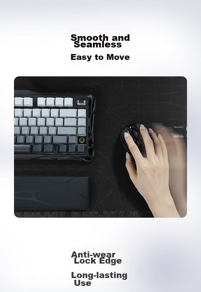 GravaStar Keyboard Accessory, Rectangular Mouse Pad, Black 7