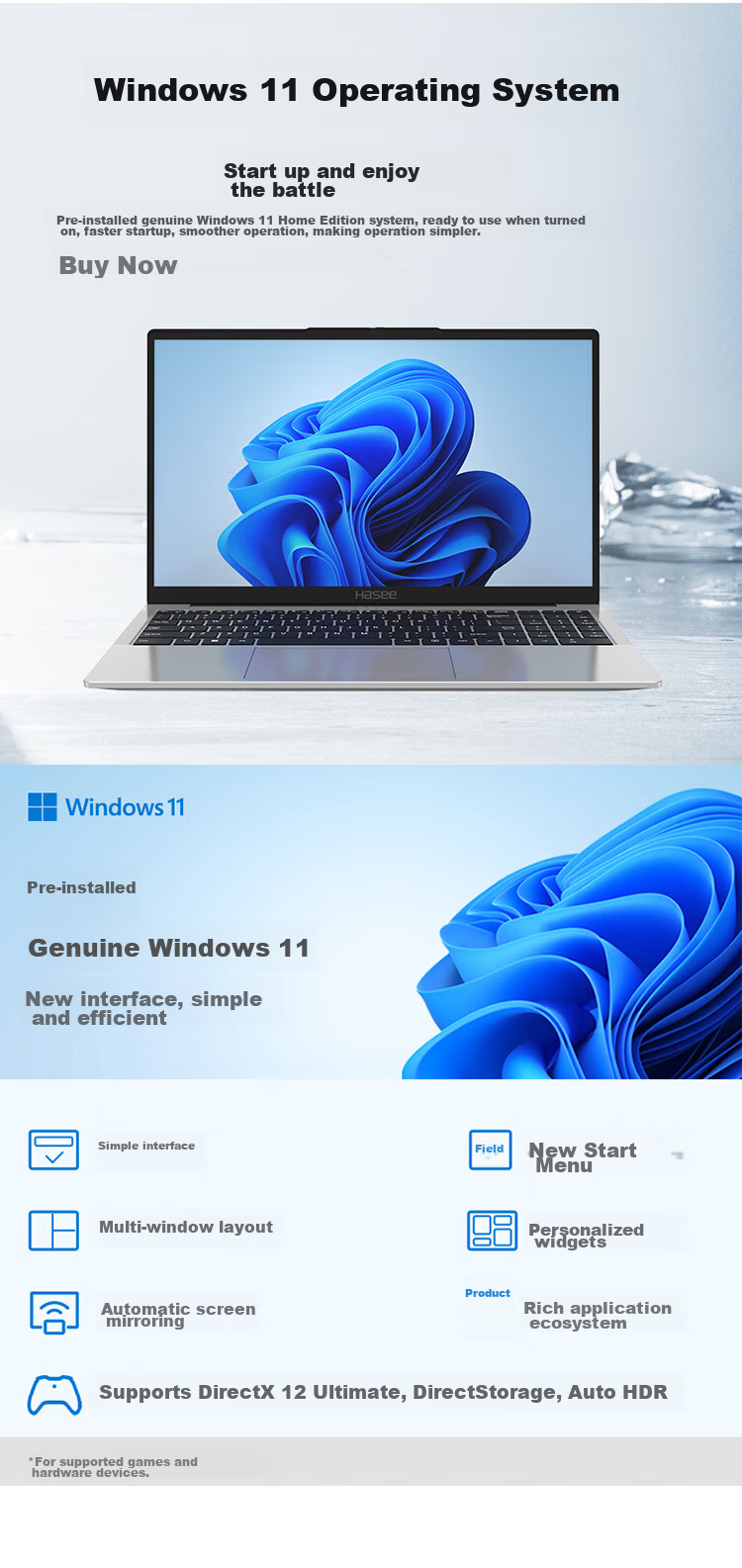 HASEE Elegant X6-16 Inch Thin And Light Business Laptop (I5-12450H, 16GB RAM, 512GB SSD, WiFi6) Silver 11
