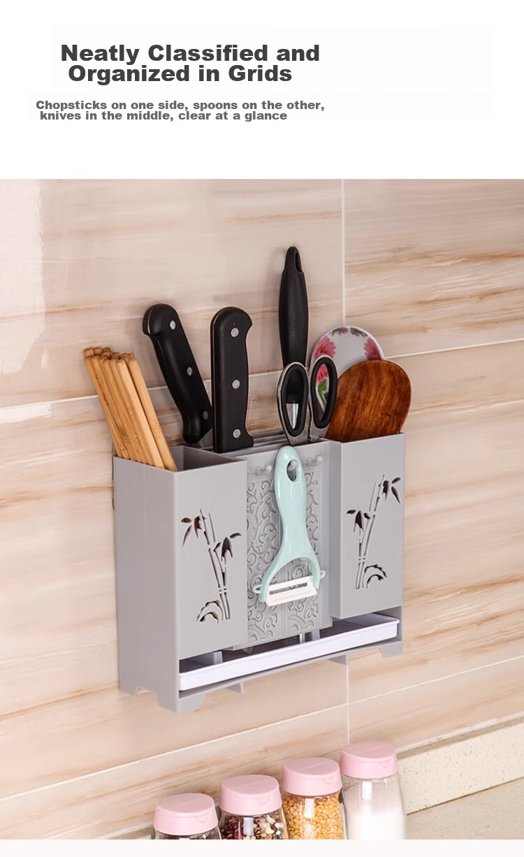 Ourunzhe Portable Chopstick Holder, Household Utensil Dustproof Draining Chopstick Container, Restaurant Chopsticks And Spoons Multi-Functional Storage Box 3