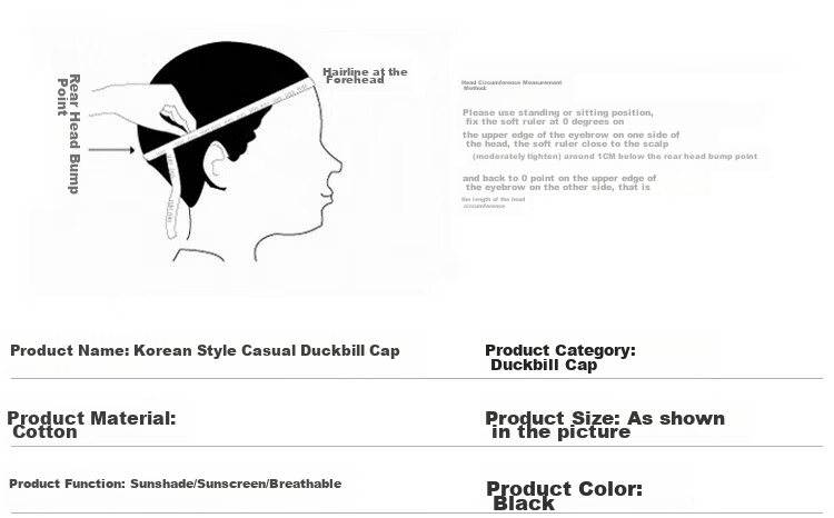 GLO-STORY Baseball Cap for Men And Women, Korean Style Ins Hat, Outdoor Sun Protection, Couple's Style Cap MMZ114005 4