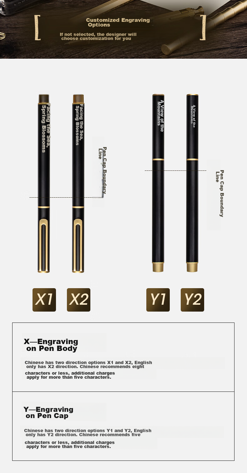 TIANSE 0.5mm Signature Pen Metal Gel Pen Stylish Design, Annual Meeting Gift, New Year Gift, Teacher's Day Gift, High-End Heavy-Feel Business Pen with Bullet Tip, TS-1220 Black Barrel Black Ink 13