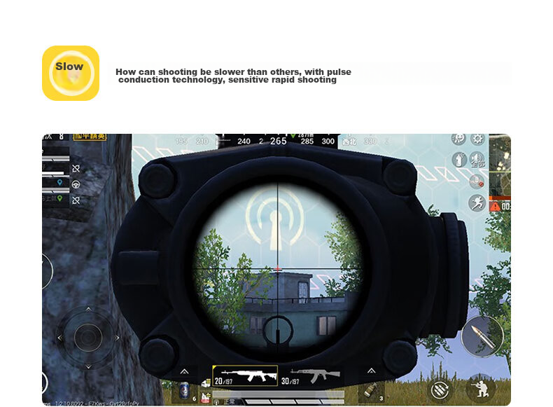 CangHua Chicken Dinner Pro: Mechanical Keyboard Triangular Action Mobile Game Assistant with Automatic Six-Finger Shooting And Gun Pressing for Peace Elite Dark Zone Breakout Games, External Device for Android And iOS 6