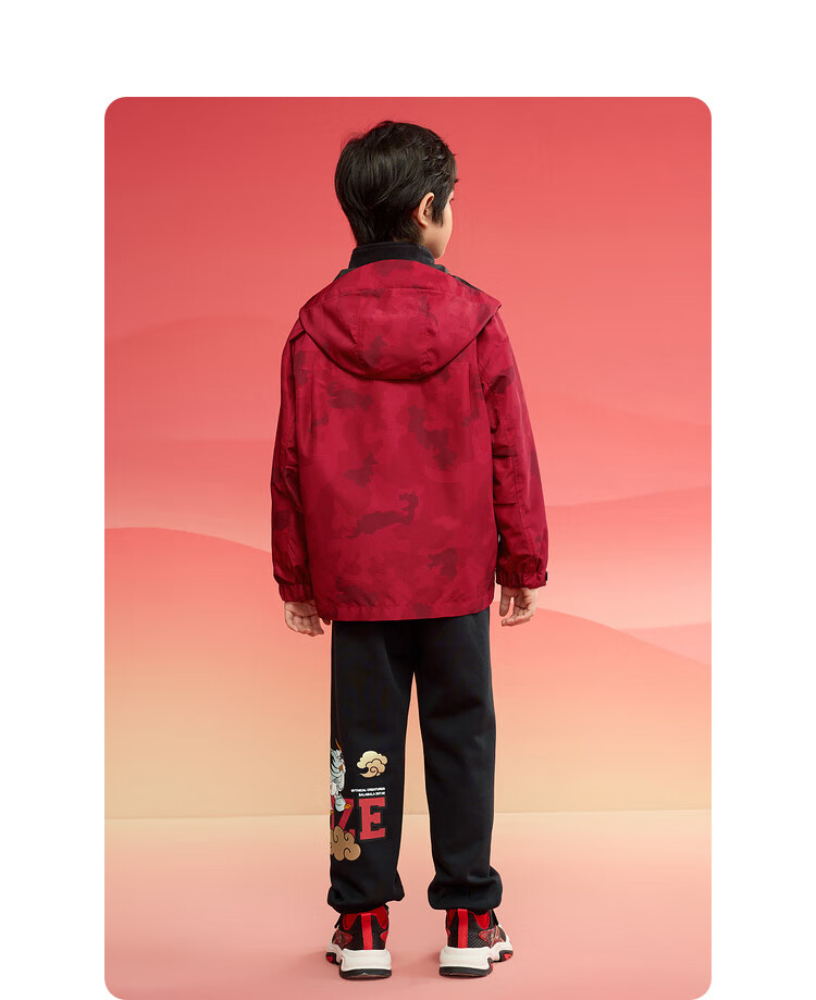 BALABALA Kids Fleece Two-Piece Set Boys' Jacket 2025 Spring Autumn Cotton Waterproof New Year Outfit 2