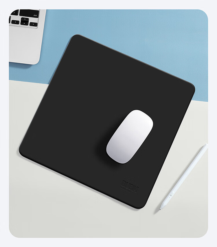 BUBM PU Leather Mouse Pad, Water-Resistant, Stain-Proof, Dust-Proof, Dirt-Resistant, Skin-Friendly, Smooth Surface, Splash-Proof for Meetings, Portable Small Mat for Office And Conference Settings, Orange And Pink, Travel-Friendly 2