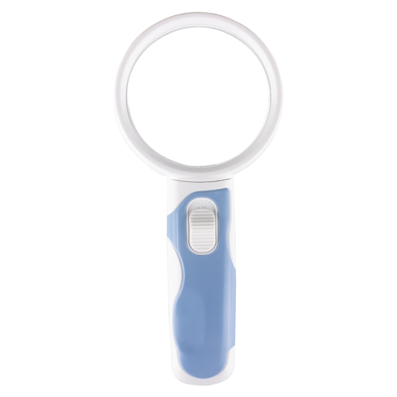 MIXOUT Handheld High-Definition Reading Magnifier with 5x Magnification, 90mm Large Aperture, Clear View, And LED Light