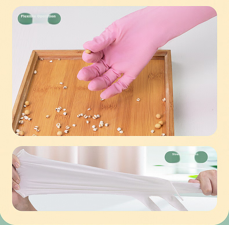 Jiazhanli Disposable Nitrile Gloves, 15-Inch Extended And Thickened, for Laboratory And Industrial Protection, 10 Pieces/bag, White, Size M 8