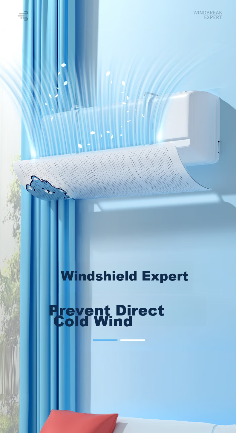 XIAOHUANGHOU Air Conditioner Wind Deflector, Baby Anti-Direct Blowing Shield, Postpartum No-Drilling Vent Cover, Universal Windproof Baffle 1