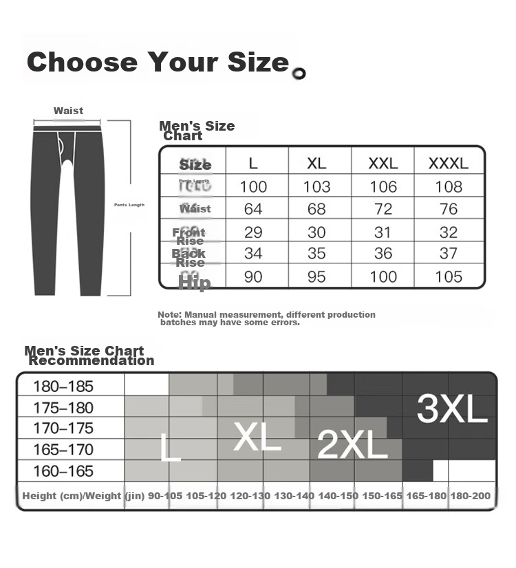 LangSha Men's Seamless Slim-Fit Antibacterial Thermal Underwear Long Johns Base Layer Pants for Autumn And Winter 13